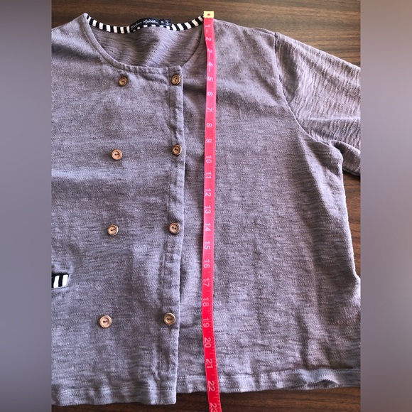 Gudrun Sjoden knit cotton gray cardigan with double buttons xl - Picture 6 of 6